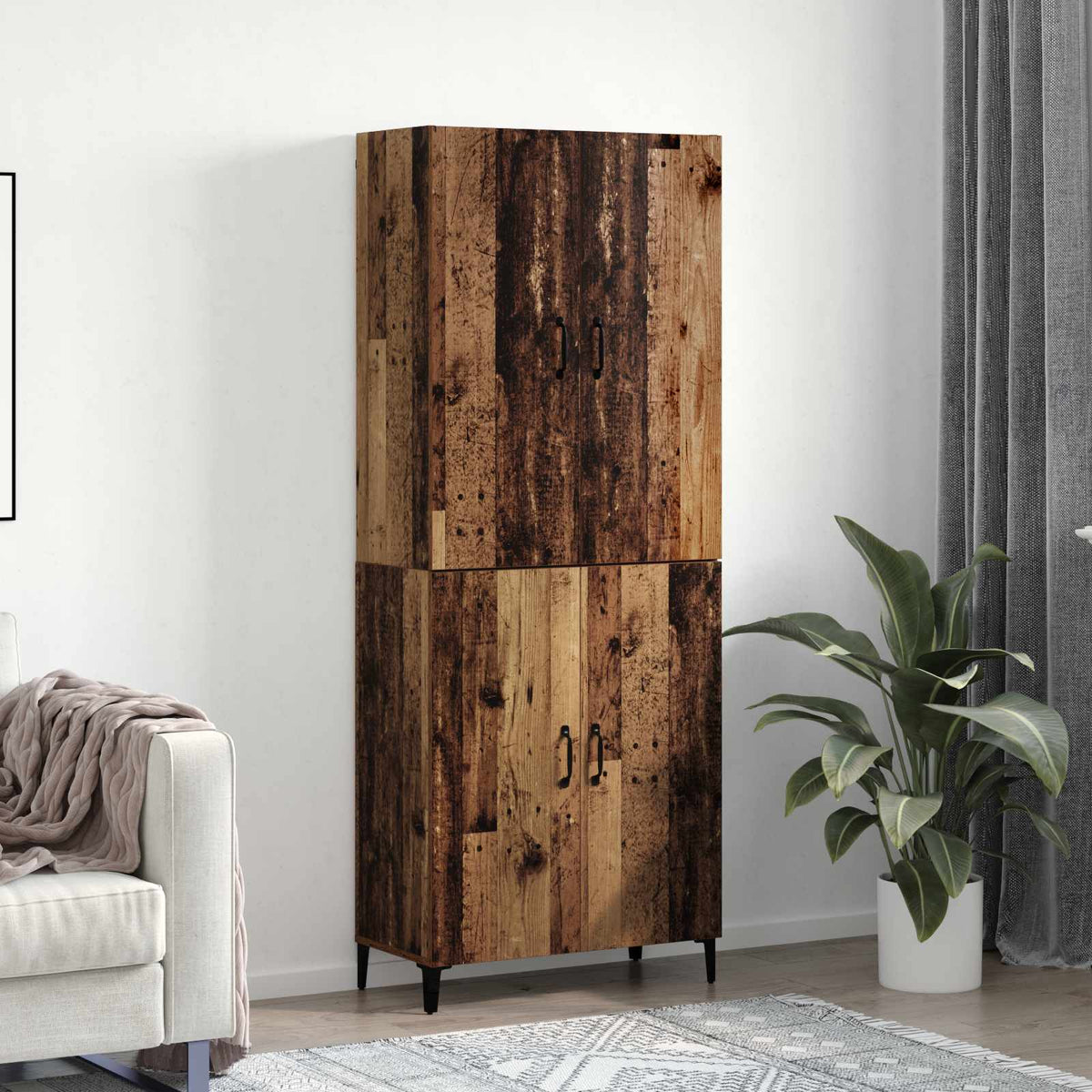 Vysoký Bufet 2 Ks 69,5 X 34 X 180 Cm