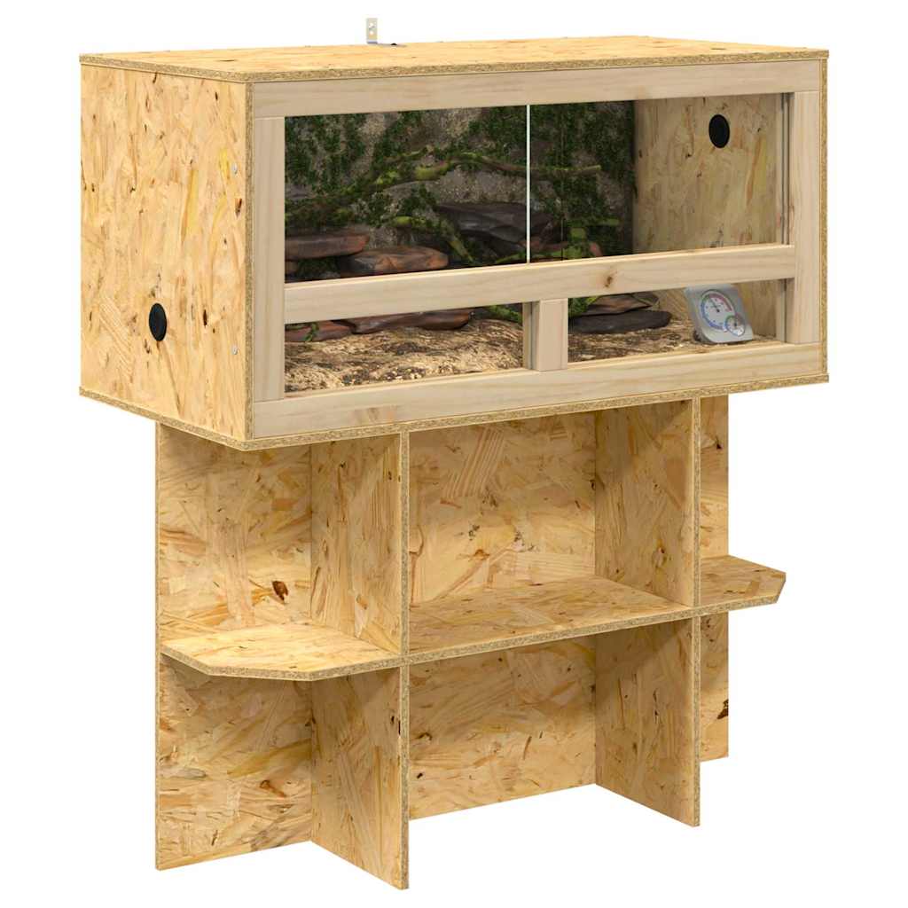 Základ Terária S Policí Hnědá 80 X 40 X 50 Cm Osb
