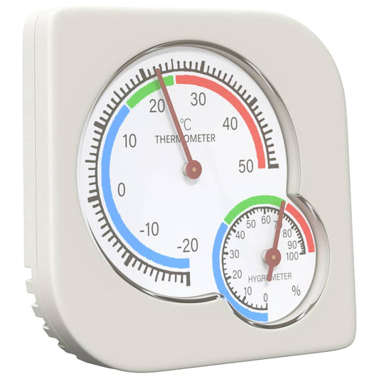 Termo-Hygrometr Bílá 7,5 X 7,5 X 1,2 Cm Abs