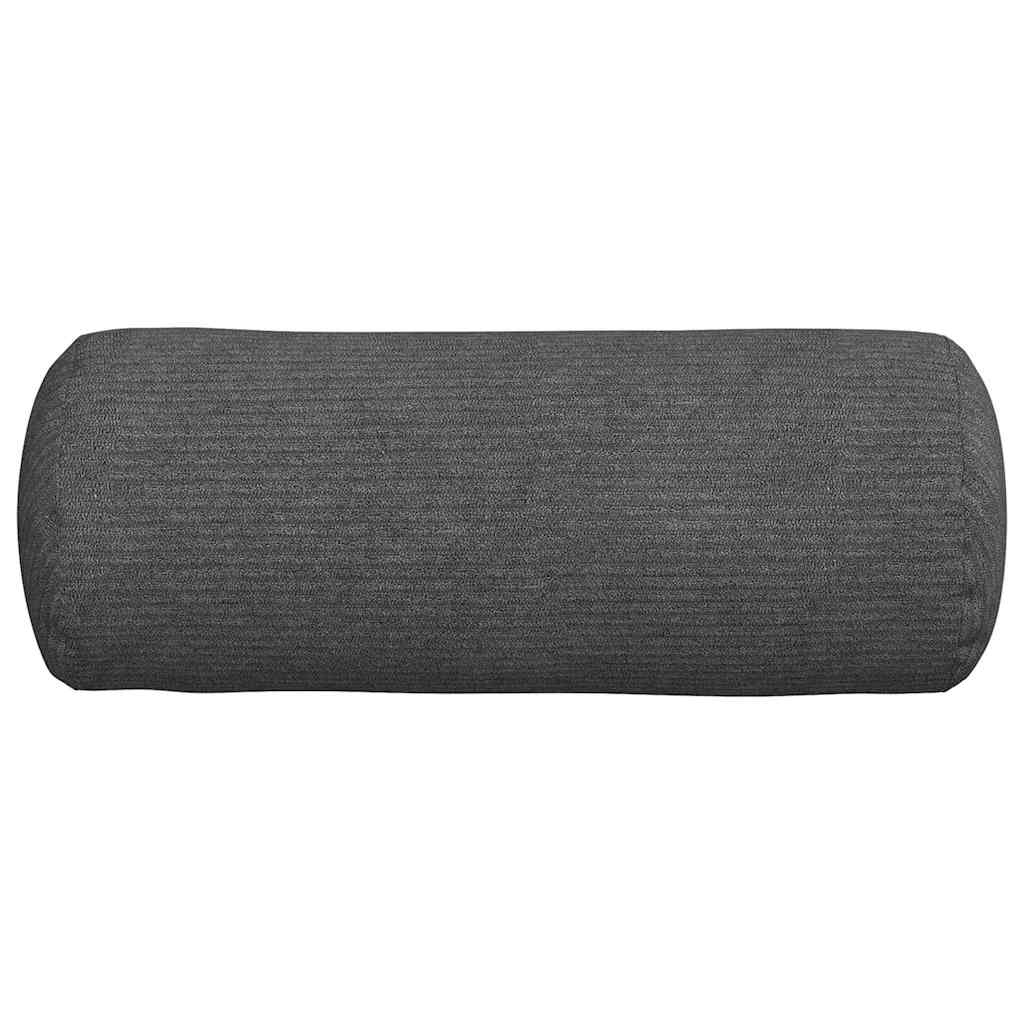 Polštáře 2 Pcs Ø 15 X 40 Cm Žebrovaná Látka