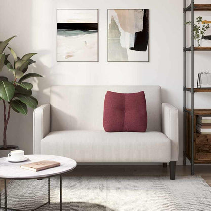 Polštář Na Záda Víno Červené 45 X 24 X 50 Cm Textil