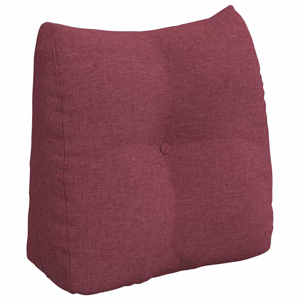 Polštář Na Záda Víno Červené 45 X 24 X 50 Cm Textil