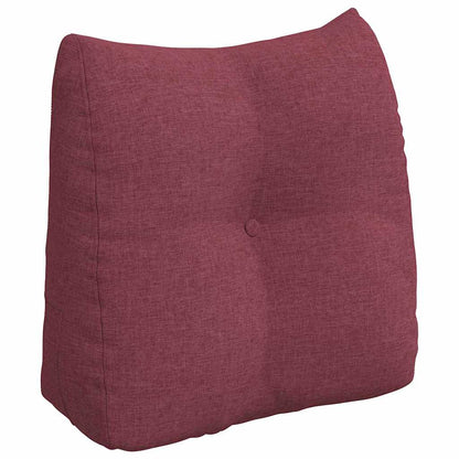 Polštář Na Záda Víno Červené 45 X 24 X 50 Cm Textil