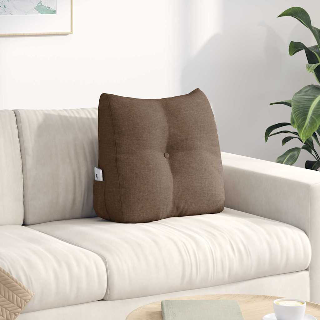 Polštář Na Záda Hnědá 45 X 24 X 50 Cm Textil