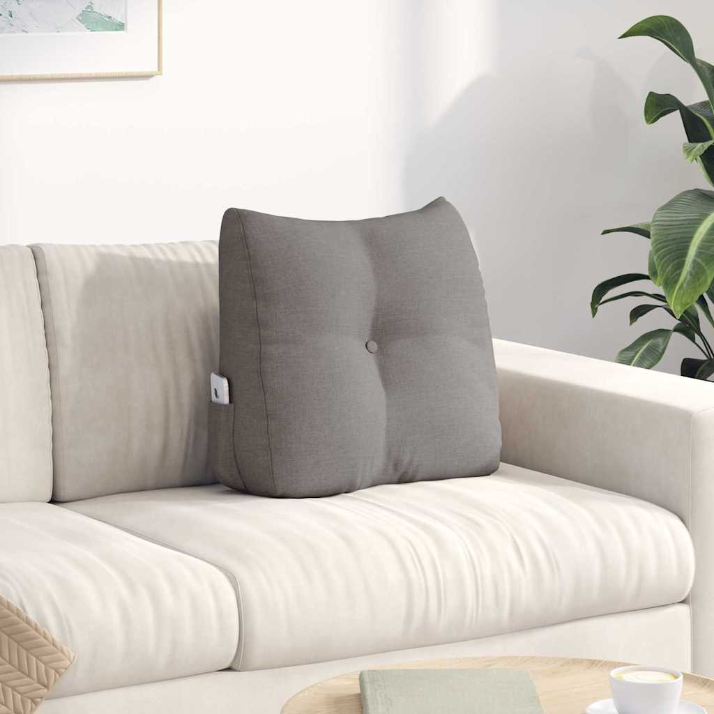 Polštář Na Záda Taupe 45 X 24 X 50 Cm Textil