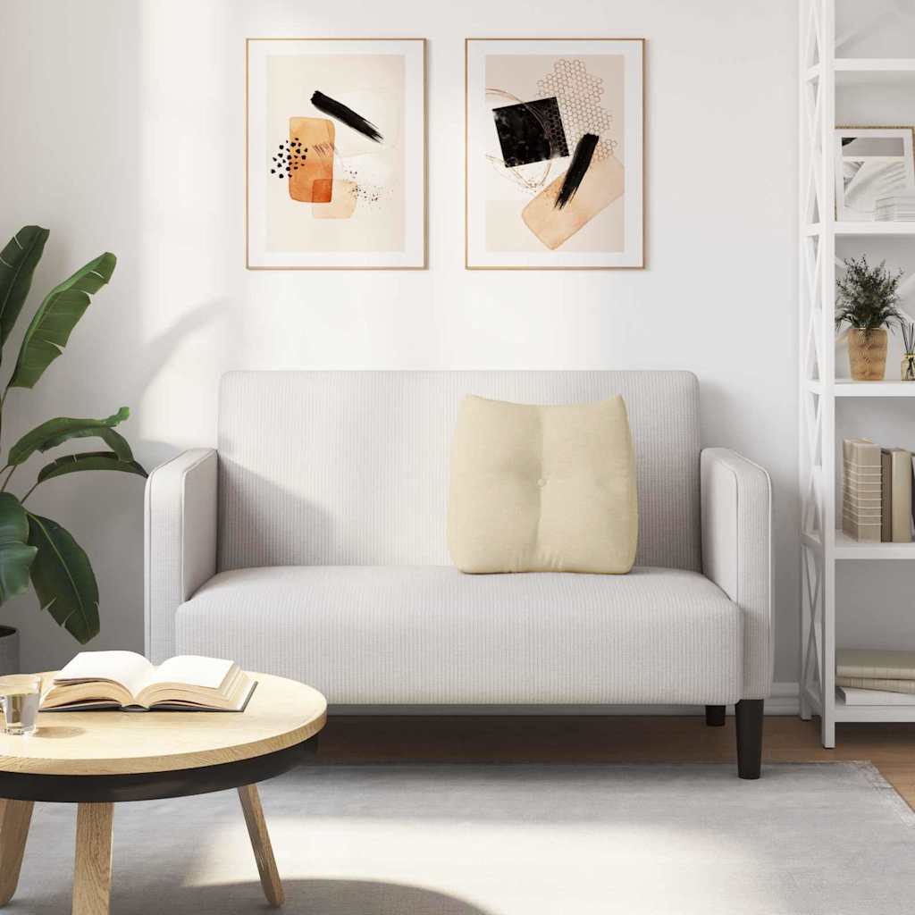Polštář Na Záda Krémová 45 X 24 X 50 Cm Textil