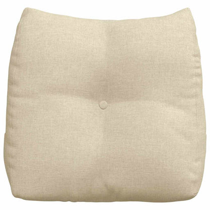 Polštář Na Záda Krémová 45 X 24 X 50 Cm Textil