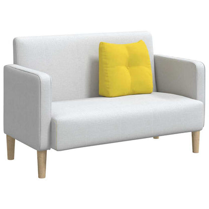 Polštář Na Záda Světlá Žlutá 45 X 24 X 50 Cm Textil