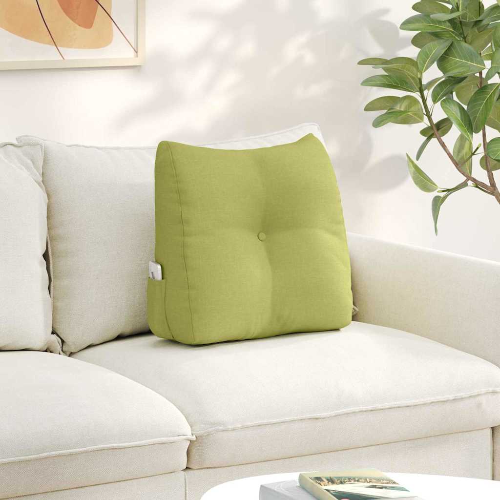 Polštář Na Záda Světlá Zelená 45 X 24 X 50 Cm Textil