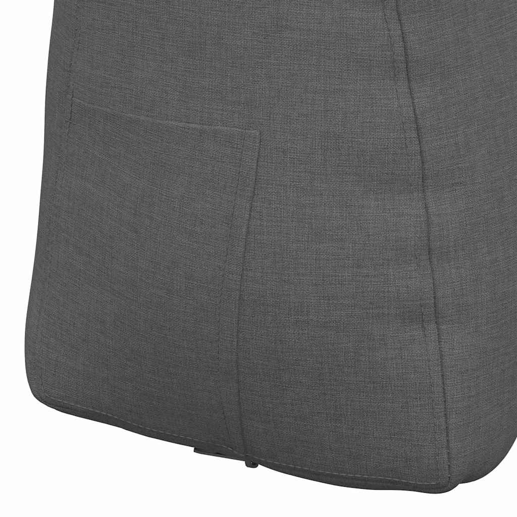 Polštář Na Záda Tmavě Šedá 60 X 24 X 50 Cm Textil