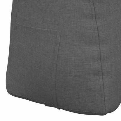 Polštář Na Záda Tmavě Šedá 60 X 24 X 50 Cm Textil