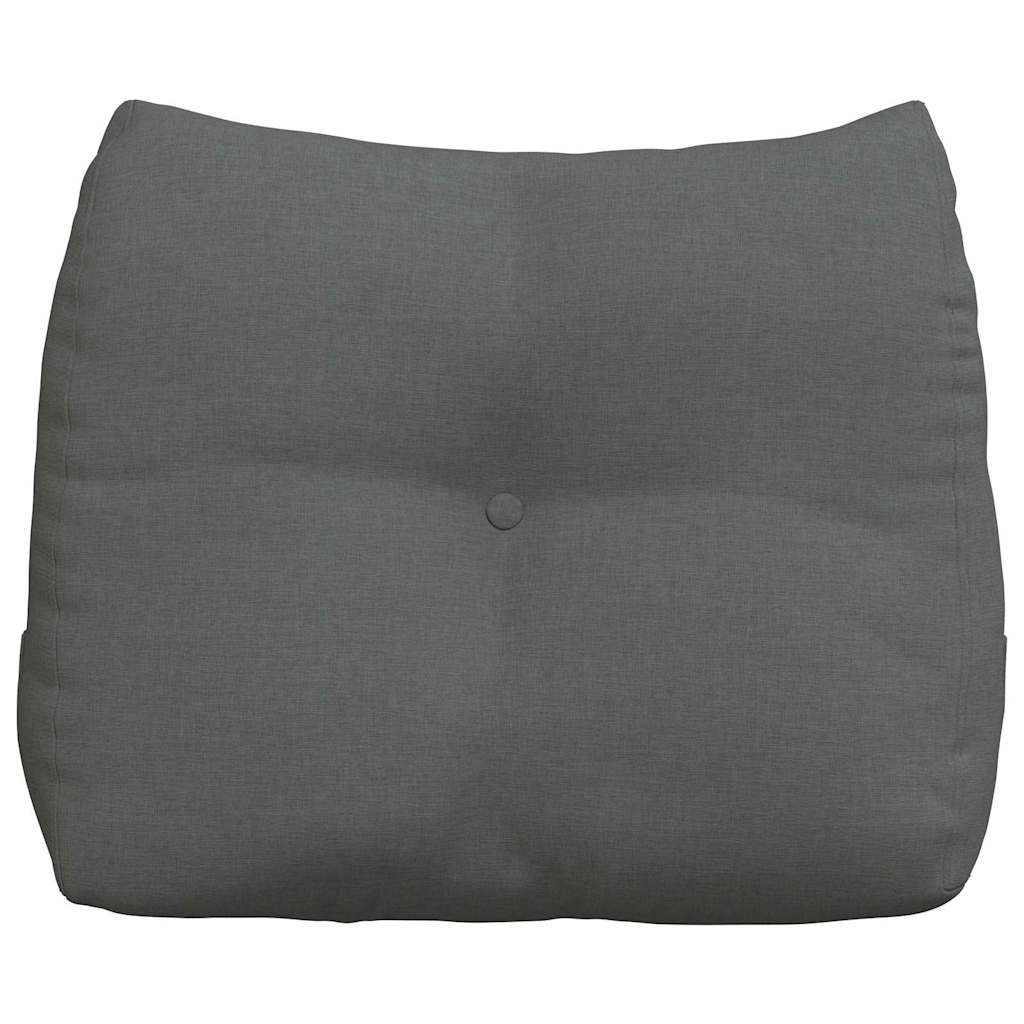 Polštář Na Záda Tmavě Šedá 60 X 24 X 50 Cm Textil