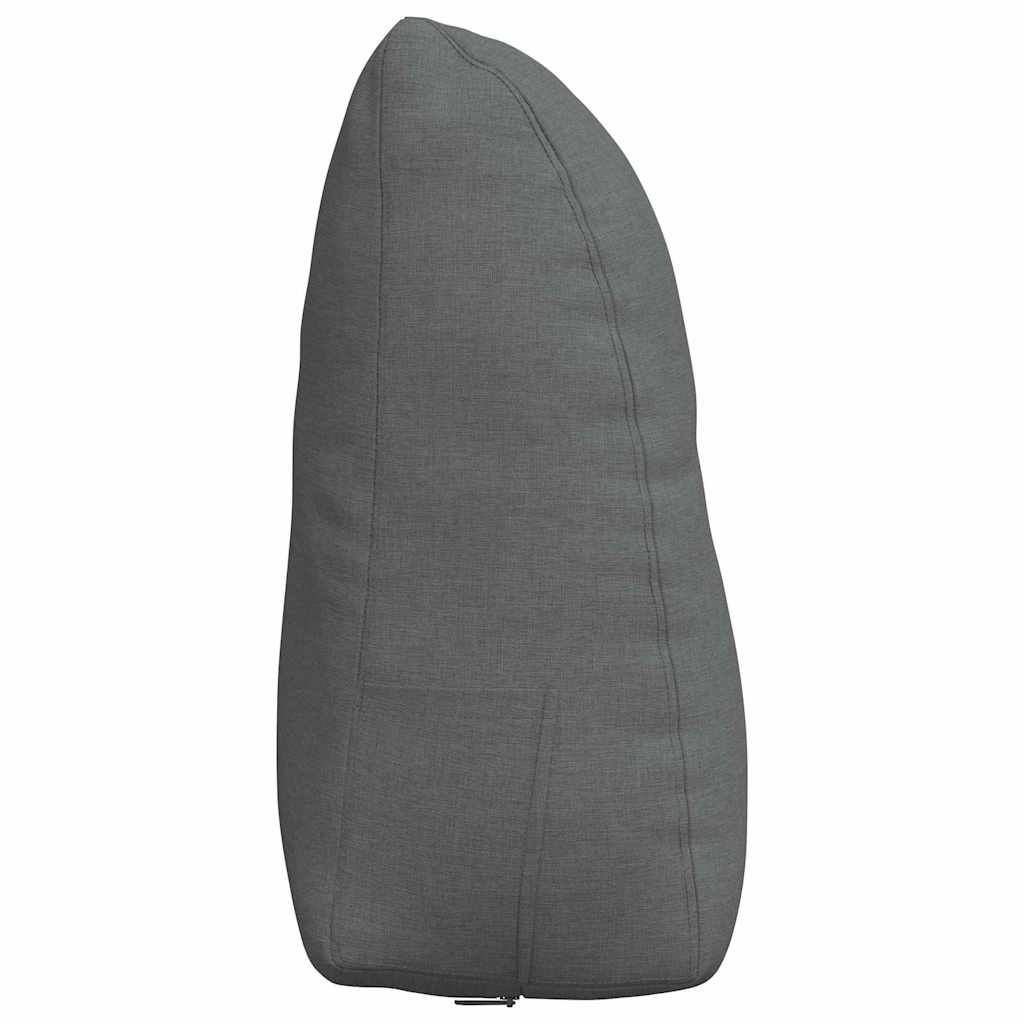 Polštář Na Záda Tmavě Šedá 60 X 24 X 50 Cm Textil