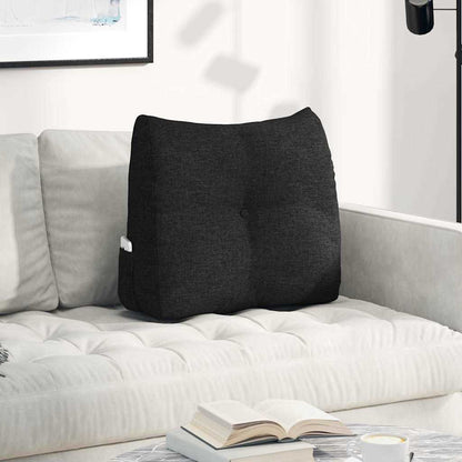 Polštář Na Záda Černá 60 X 24 X 50 Cm Textil
