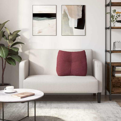 Polštář Na Záda Víno Červené 60 X 24 X 50 Cm Textil
