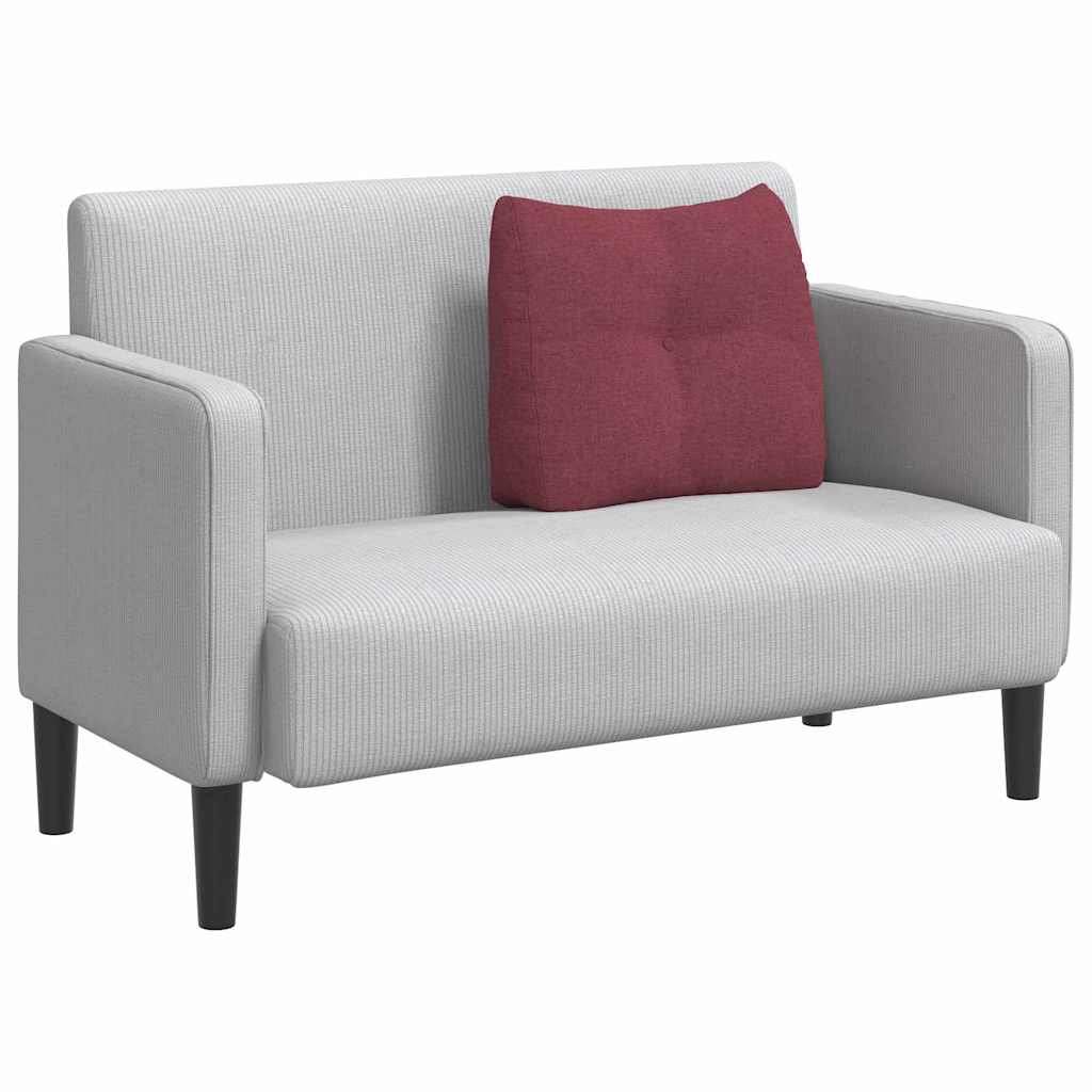 Polštář Na Záda Víno Červené 60 X 24 X 50 Cm Textil