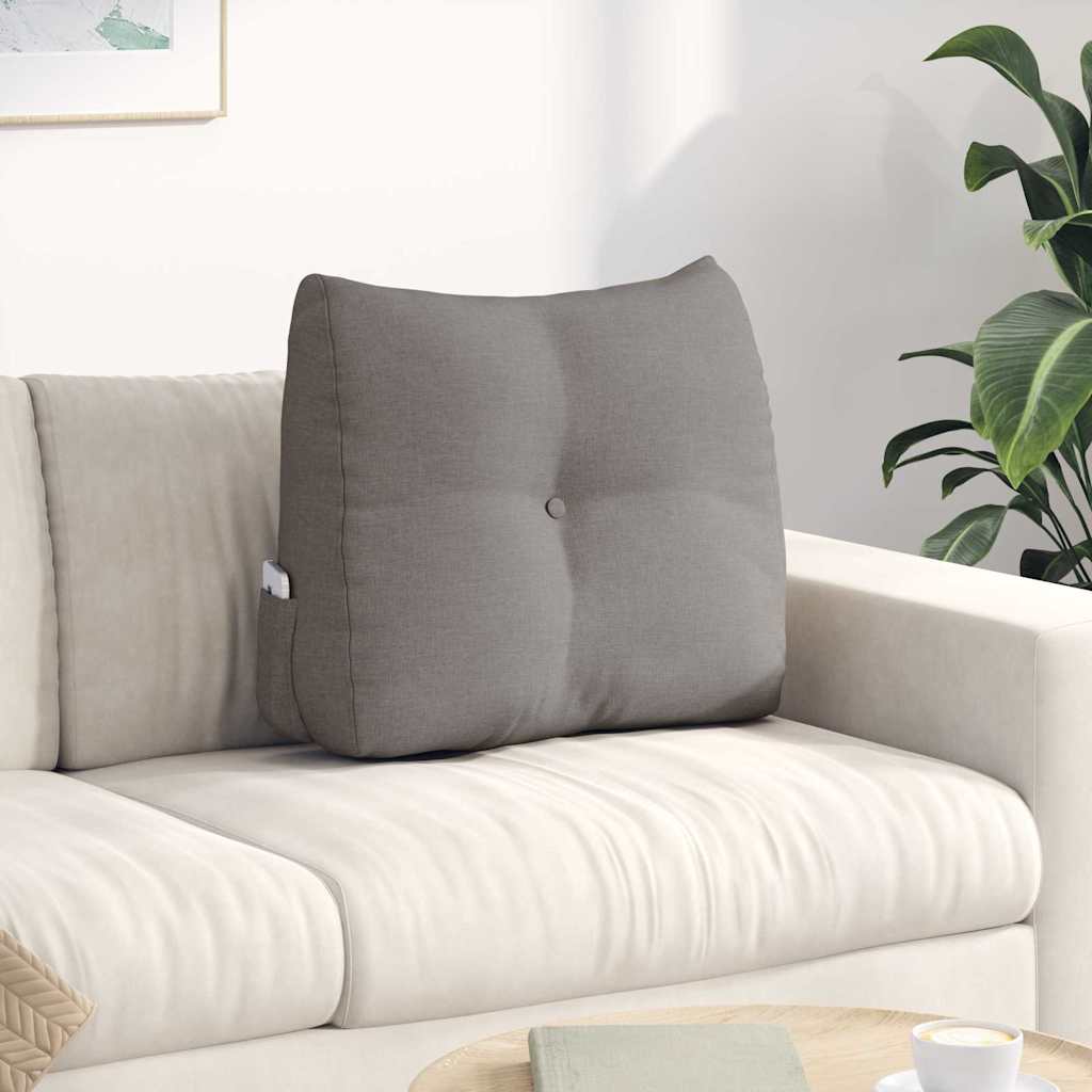 Polštář Na Záda Taupe 60 X 24 X 50 Cm Textil
