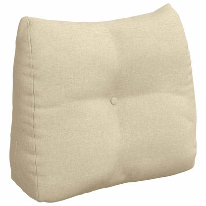 Polštář Na Záda Krémová 60 X 24 X 50 Cm Textil