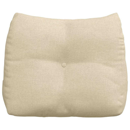 Polštář Na Záda Krémová 60 X 24 X 50 Cm Textil