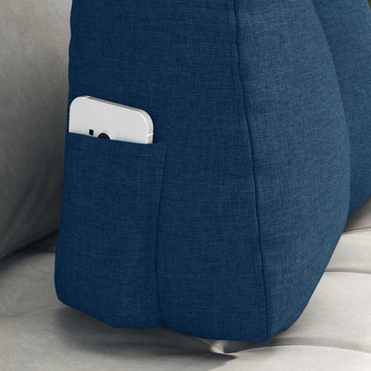 Polštář Na Záda Modrá 60 X 24 X 50 Cm Textil