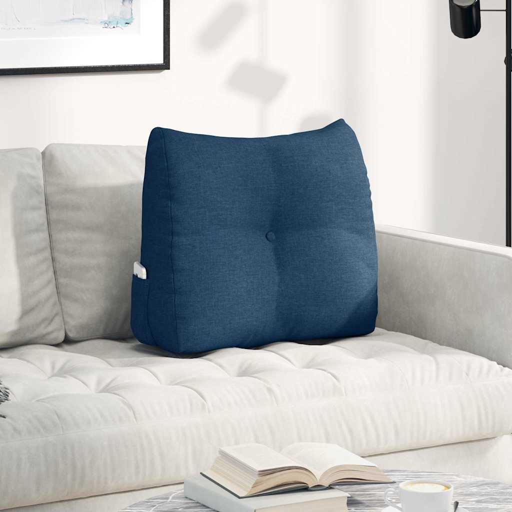 Polštář Na Záda Modrá 60 X 24 X 50 Cm Textil