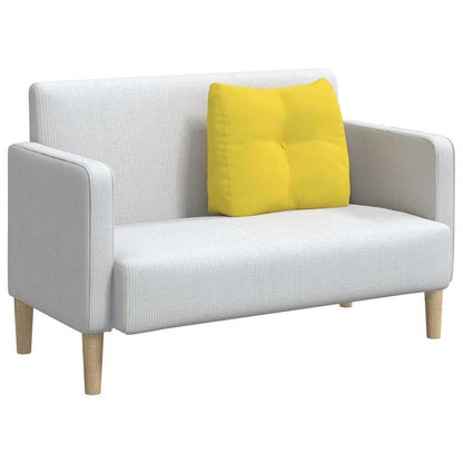 Polštář Na Záda Světlá Žlutá 60 X 24 X 50 Cm Textil