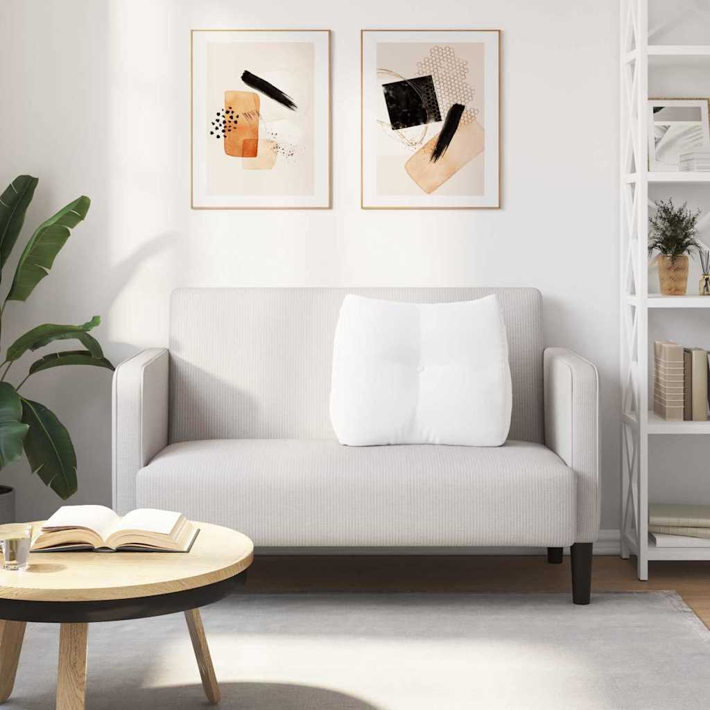 Polštář Na Záda Bílá 60 X 24 X 50 Cm Textil