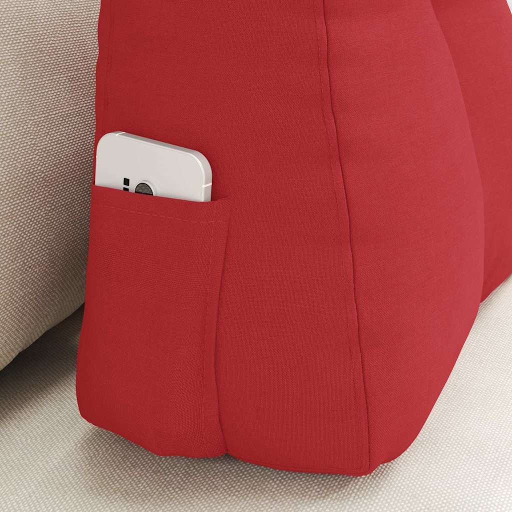 Polštář Na Záda Červená 60 X 24 X 50 Cm Textil