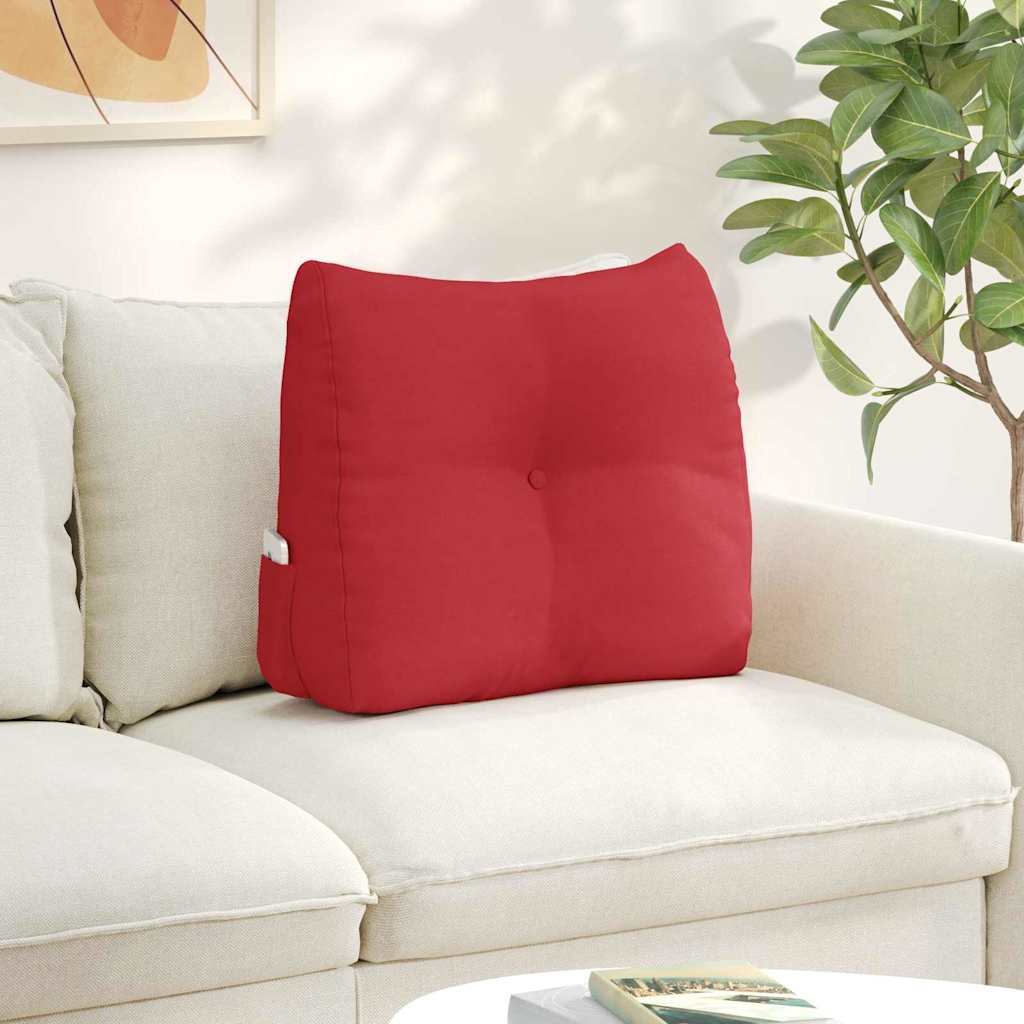 Polštář Na Záda Červená 60 X 24 X 50 Cm Textil