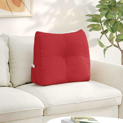 Polštář Na Záda Červená 60 X 24 X 50 Cm Textil