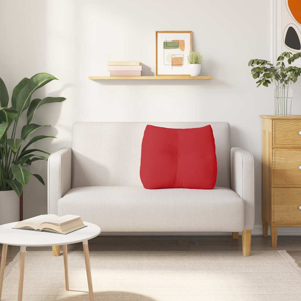 Polštář Na Záda Červená 60 X 24 X 50 Cm Textil