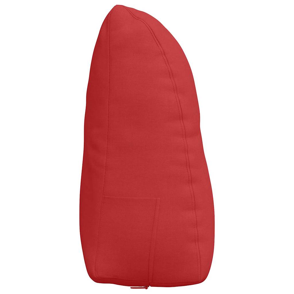 Polštář Na Záda Červená 60 X 24 X 50 Cm Textil