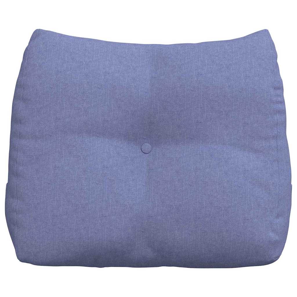 Polštář Na Záda Modrá Džínovina 60 X 24 X 50 Cm Textil