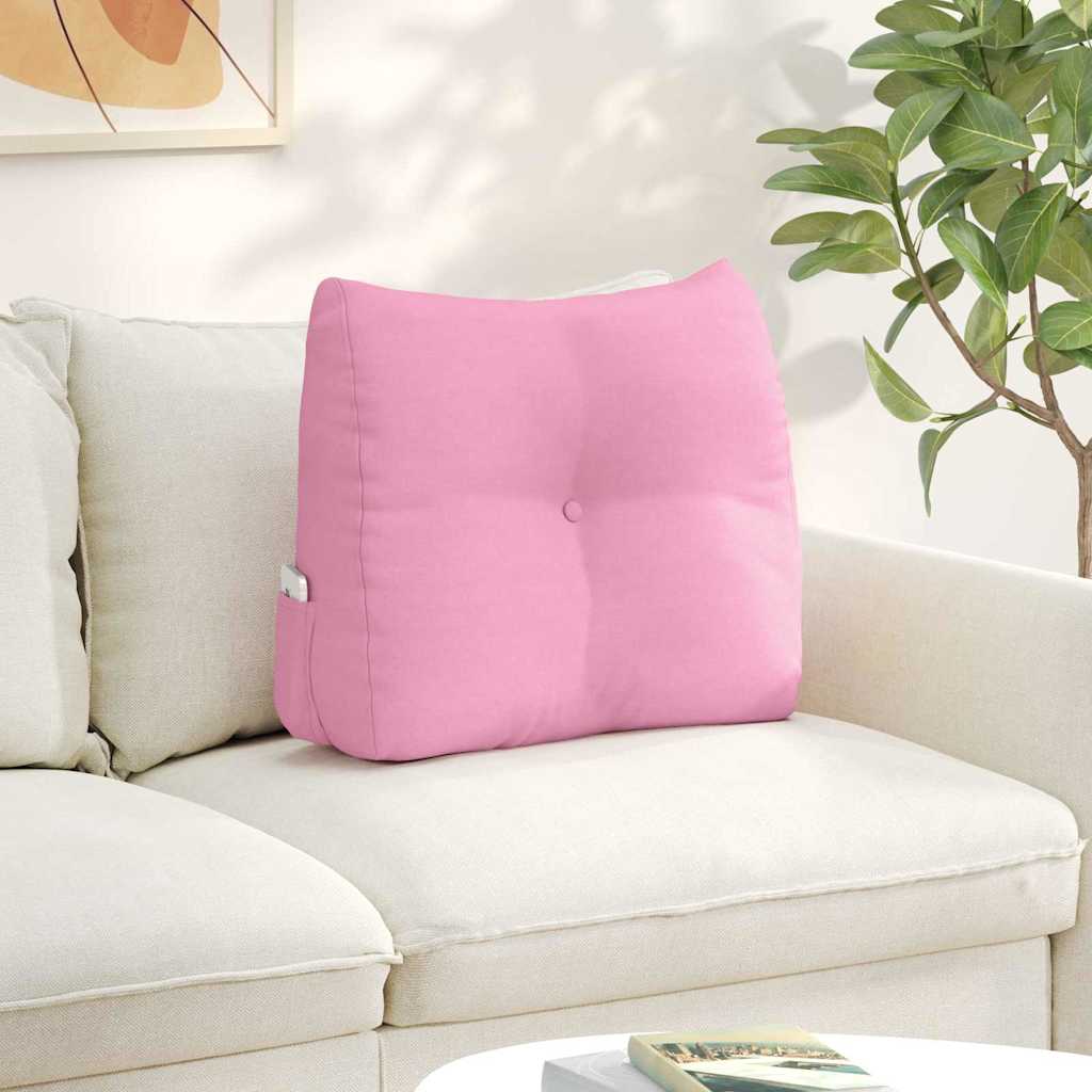 Polštář Na Záda Růžová 60 X 24 X 50 Cm Textil