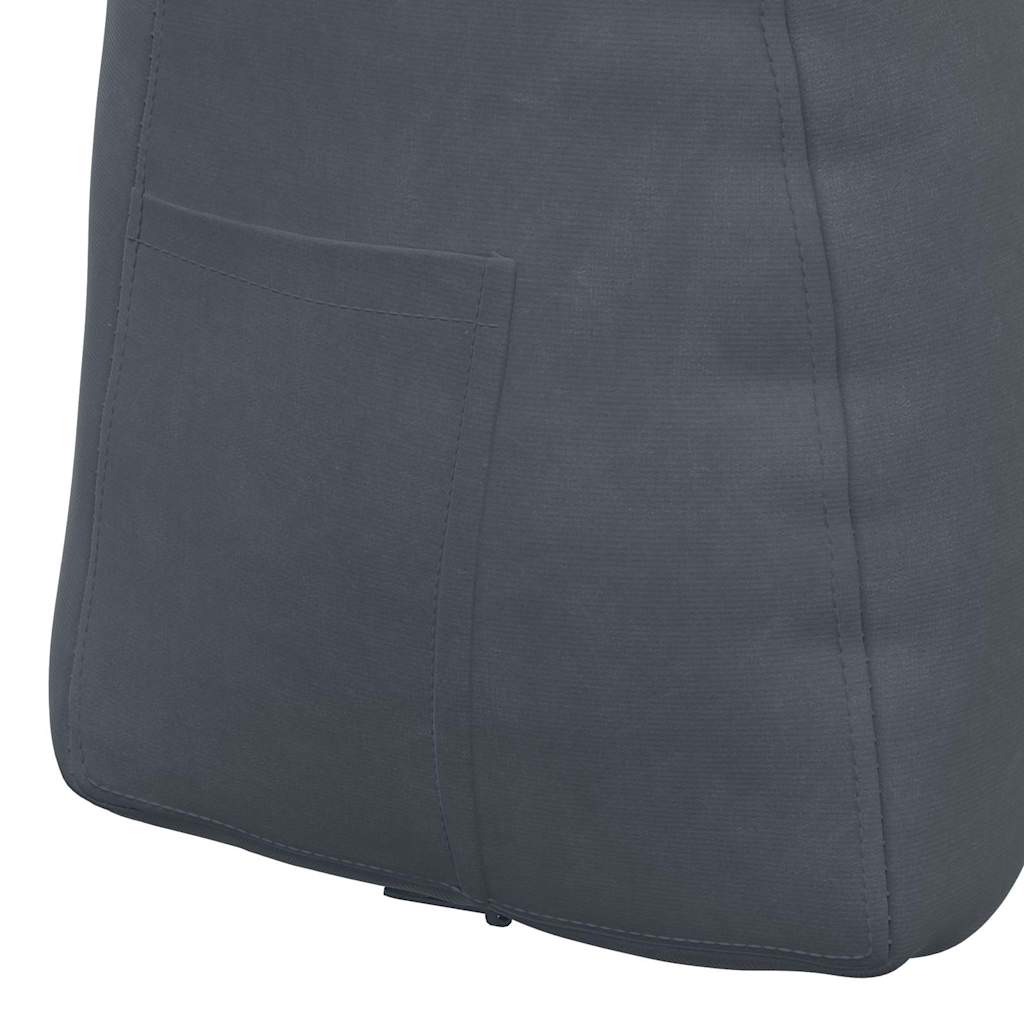 Polštář Na Záda Tmavě Šedá 60 X 24 X 50 Cm Samet
