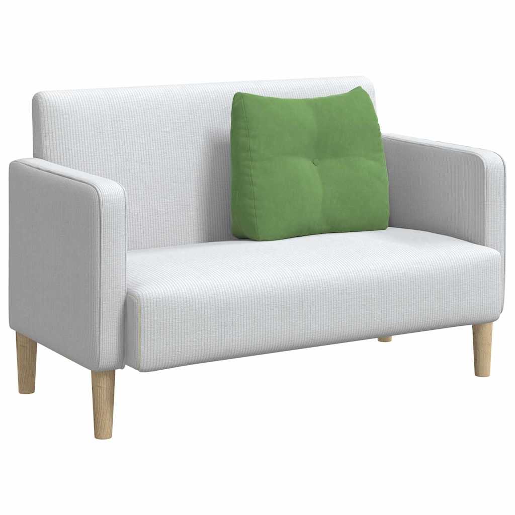 Polštář Na Záda Světlá Zelená 60 X 24 X 50 Cm Samet