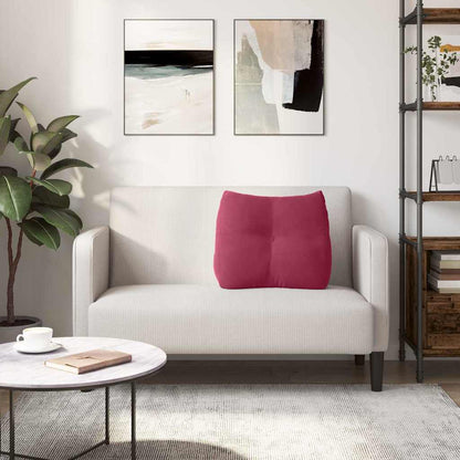 Polštář Na Záda Víno Červené 60 X 24 X 50 Cm Samet