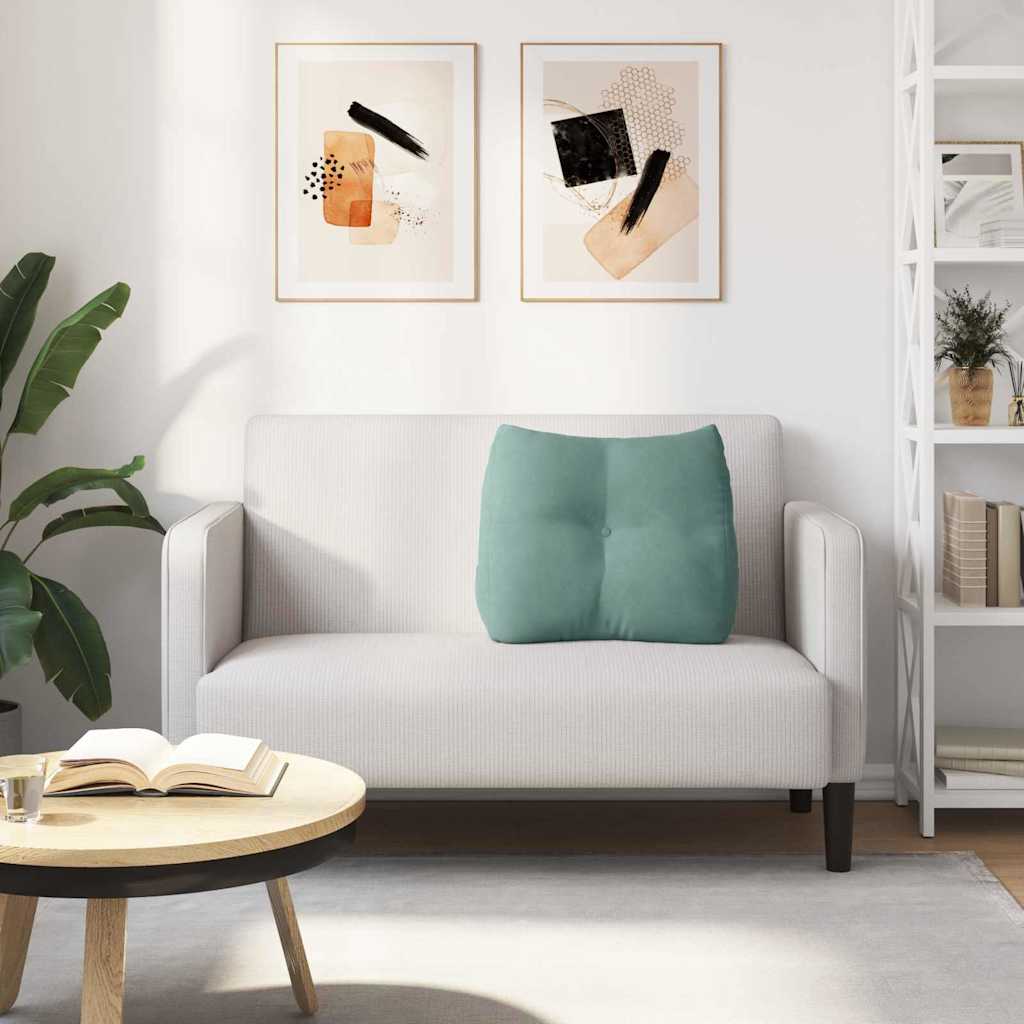 Polštář Na Záda Mořská Zelená 60 X 24 X 50 Cm Samet