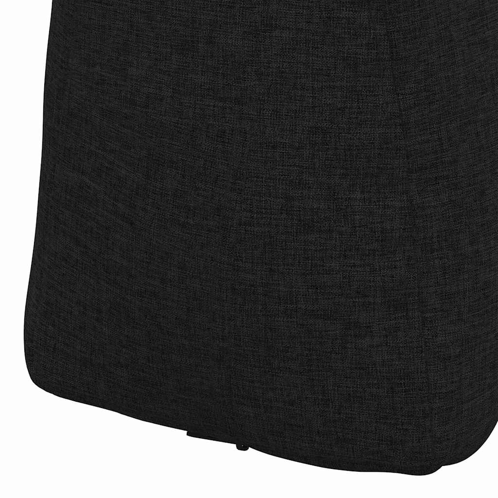 Polštář Na Záda Černá 80 X 24 X 50 Cm Textil