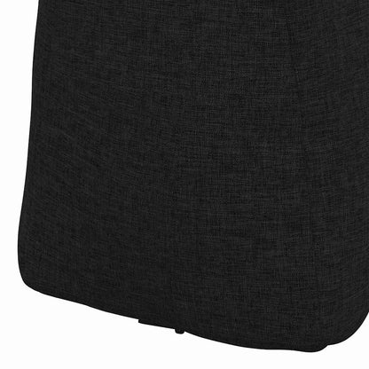 Polštář Na Záda Černá 80 X 24 X 50 Cm Textil