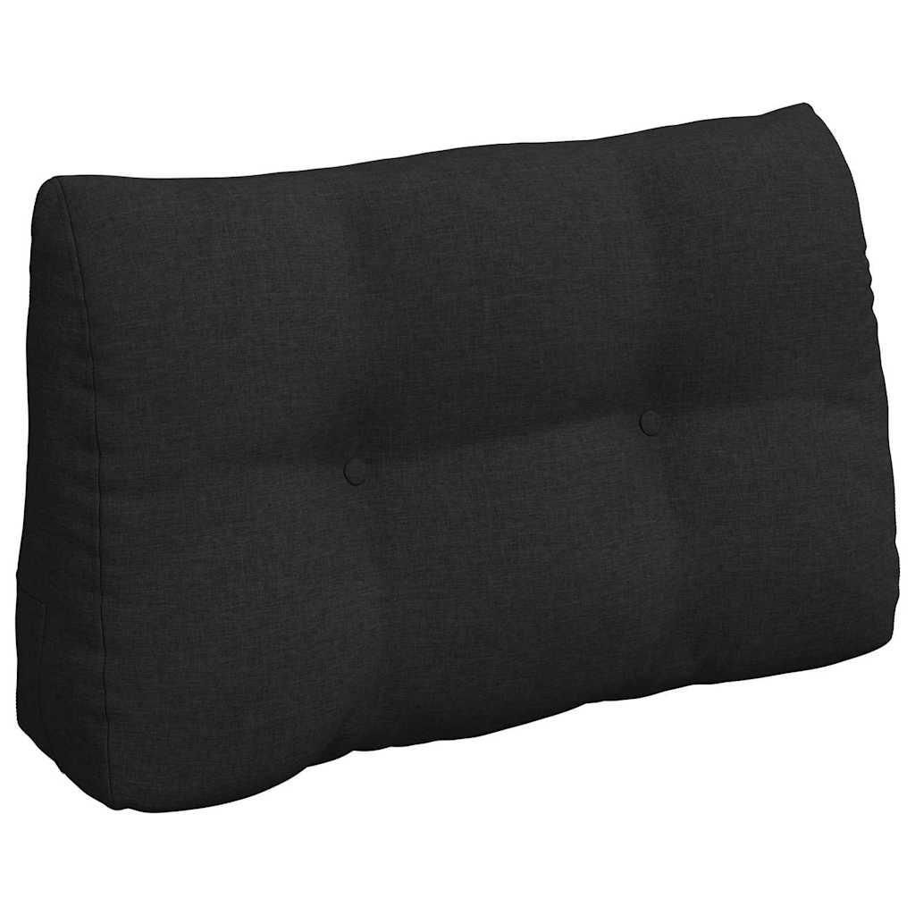 Polštář Na Záda Černá 80 X 24 X 50 Cm Textil