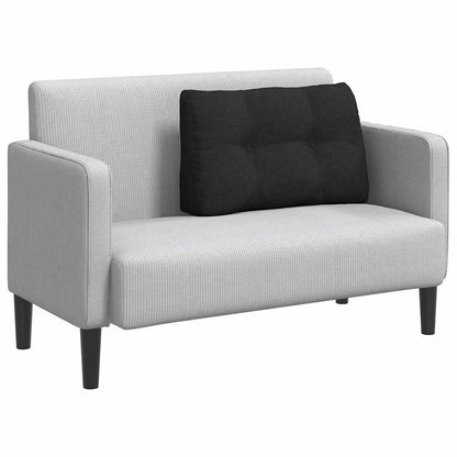 Polštář Na Záda Černá 80 X 24 X 50 Cm Textil