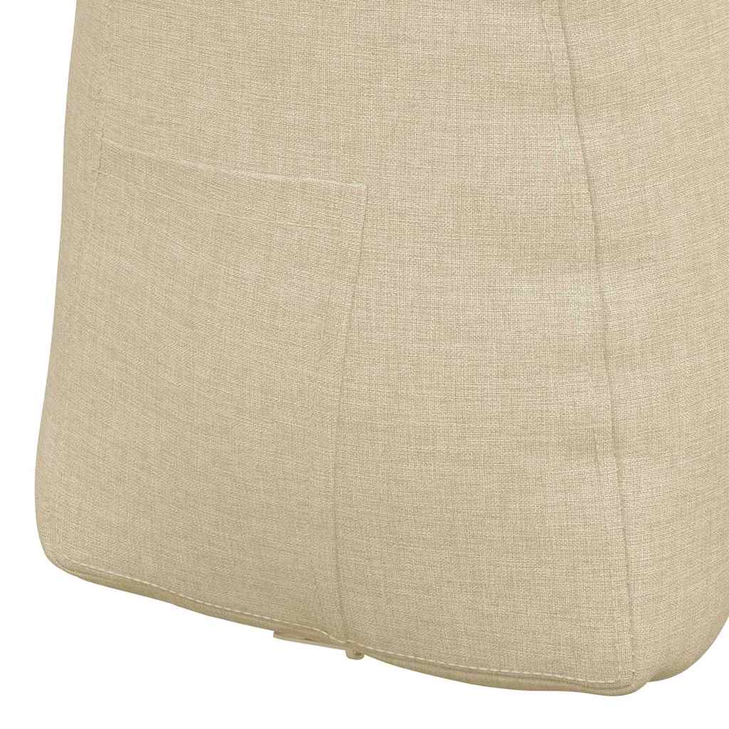 Polštář Na Záda Krémová 80 X 24 X 50 Cm Textil