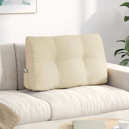 Polštář Na Záda Krémová 80 X 24 X 50 Cm Textil