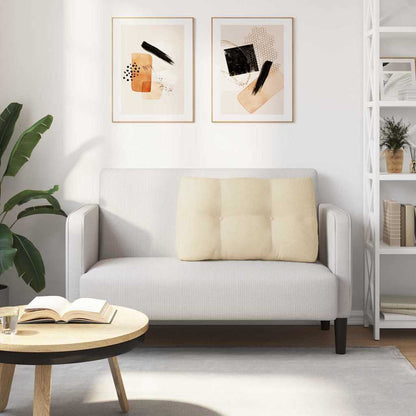 Polštář Na Záda Krémová 80 X 24 X 50 Cm Textil