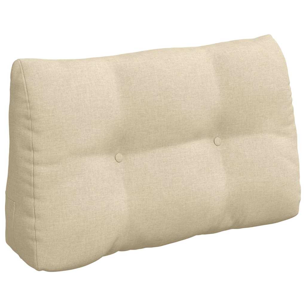 Polštář Na Záda Krémová 80 X 24 X 50 Cm Textil