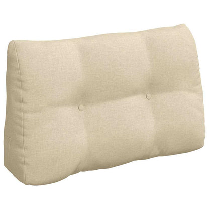 Polštář Na Záda Krémová 80 X 24 X 50 Cm Textil