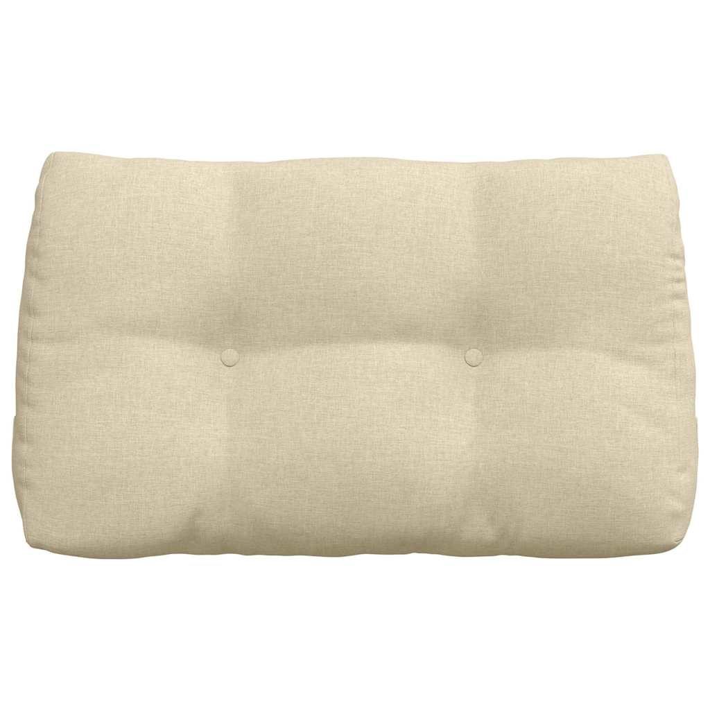 Polštář Na Záda Krémová 80 X 24 X 50 Cm Textil