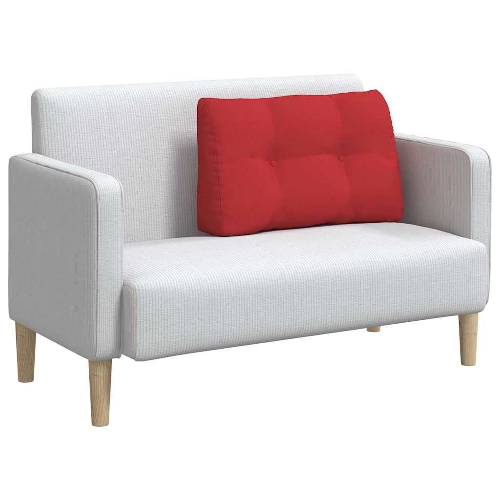 Polštář Na Záda Červená 80 X 24 X 50 Cm Textil