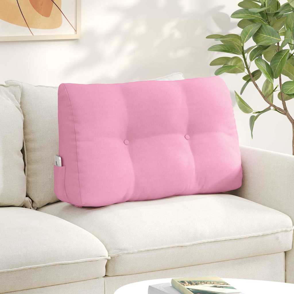Polštář Na Záda Růžová 80 X 24 X 50 Cm Textil